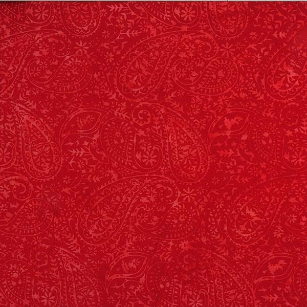 Bali Batik Cherry Paisley Howl At the Moon T2386-403-CHERRY - Quilting by the Bay