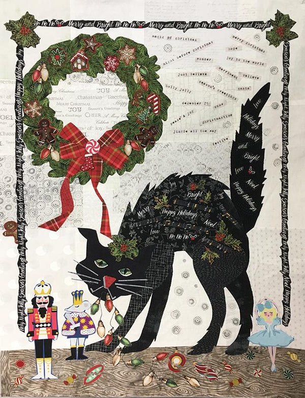 Black Cat Christmas Limited Edition Fabric Kit - Quilting by the Bay