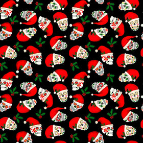 Christmas Sugar Skulls Black FUN-C8455-BLACK