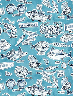 Chef's Table Blue Fish Market STELLA-DJL1901-BLUE