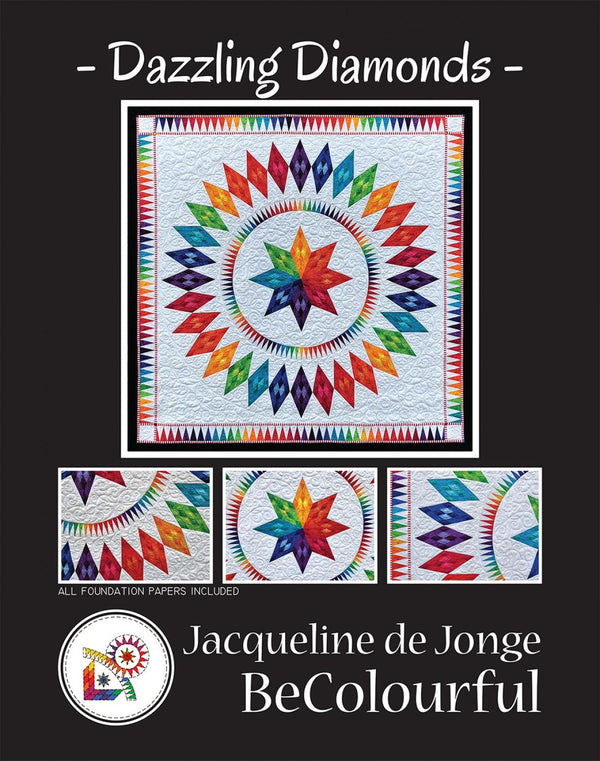 Be Colourful Dazzling Diamonds Pattern  by Jacqueline de Jonge - Quilting by the Bay