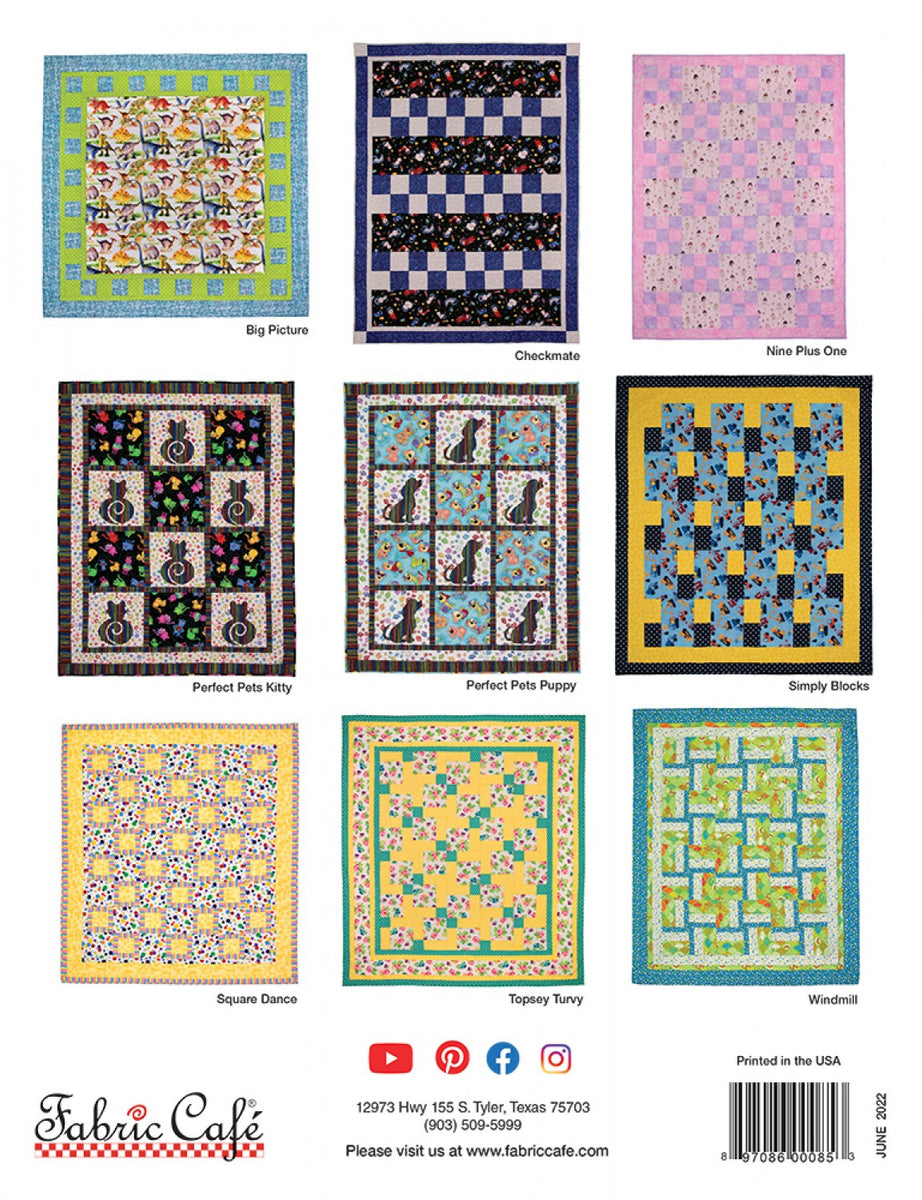 3-Yard Quilts on the Double Booklet by Fabric Cafe/Donna