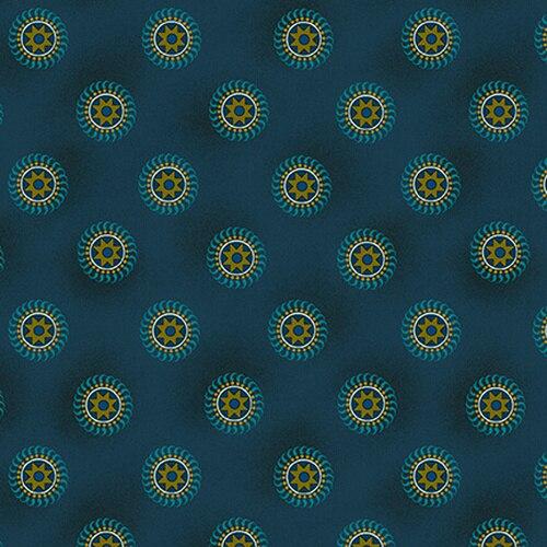 Fall Horizons Teal Star Dot 1727-77 - Quilting by the Bay