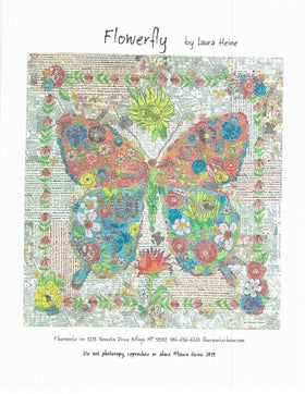 Flowerfly A Butterfly Collage Pattern by Laura Heine