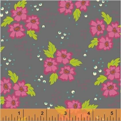 Gypsy Charcoal Floral 50569-2 - Quilting by the Bay