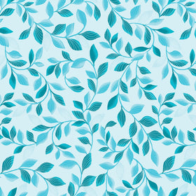 Pearl Reflections Aqua/Teal Shimmer Leaves 8806P-84