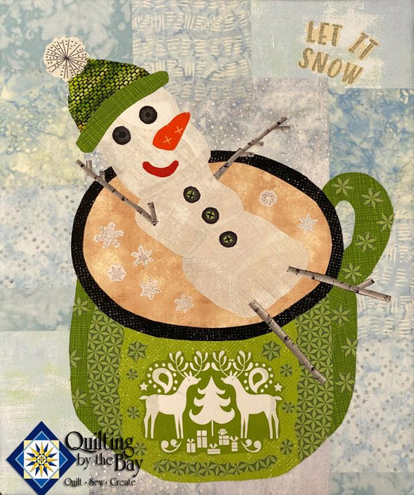 Teeny Tiny Snowman Fabric Kit -- Green Colorway - Quilting by the Bay