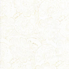 Tonga Batik Alabaster Flowers and Swirls B8746-ALABASTER