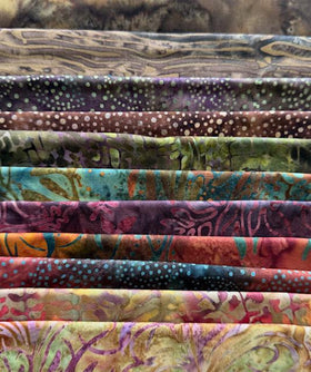 11 Quarter Yard Cuts Batik Bundle