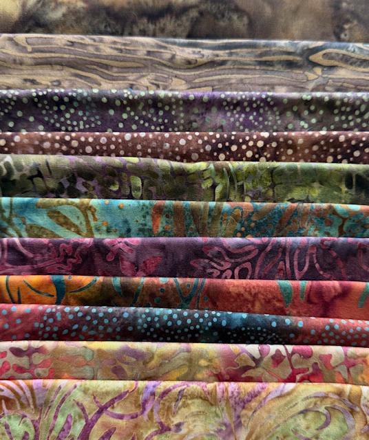 11 Quarter Yard Cuts Batik Bundle