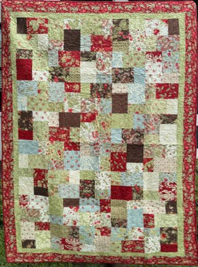 3 Sisters Red and Green Finished Quilt