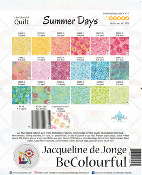Be Colourful Summer Days Pattern by Jacqueline de Jonge BC2301