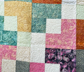 Bright Pastels Batik Finished Quilt