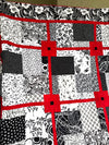 Black White and Red Finished Quilt