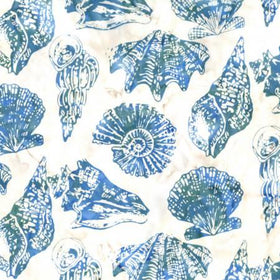 Bali Batik Atlantic Seashells Q2102-312 - 3 yard Remnant
