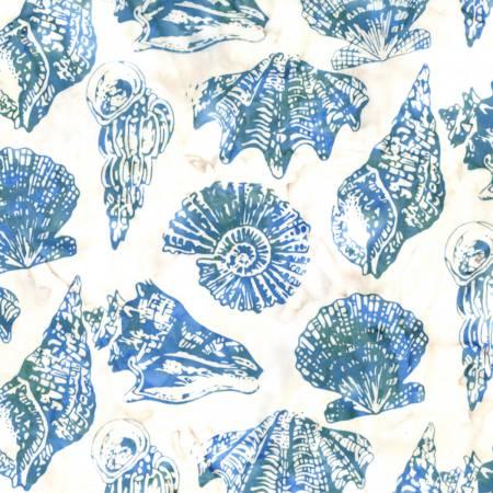 Bali Batik Atlantic Seashells Q2102-312 - 3 yard Remnant
