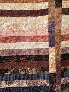 Batik Strips Finished Quilt