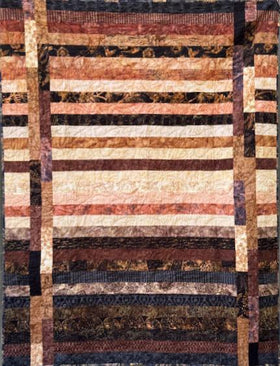 Batik Strips Finished Quilt