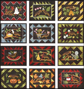 Berties Year Set of 12 Finished Wall Hangings