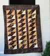 Triangle Squares Batik Finished Quilt