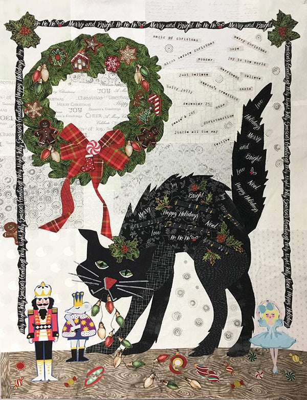 Black Cat Christmas Limited Edition Fabric Kit + Pattern