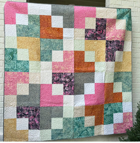 Bright Pastels Batik Finished Quilt