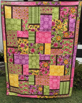 Bright Floral Finished Quilt