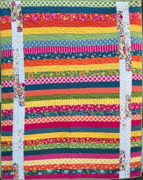 Bright Strips Finished Quilt