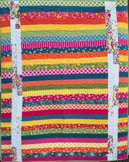 Bright Strips Finished Quilt