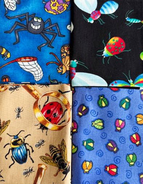 Bug Fat Quarters - set of 4