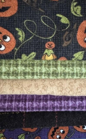 Bundle of 6 Fall Flannel Fat Quarters #1