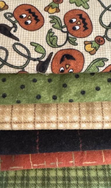 Bundle of 6 Fall Flannel Fat Quarters #2