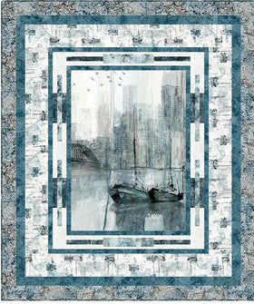 City Harbor Digital Quilt Top
