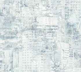 City Harbor Pale Blue Buildings DP27578-41 - 77