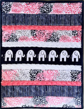 Cuddle Elephants Finished Quilt