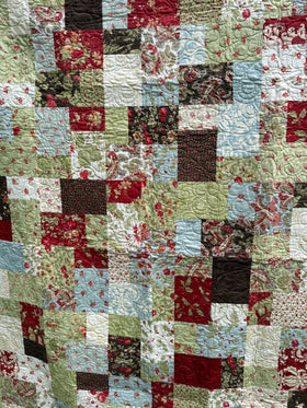 3 Sisters Red and Green Finished Quilt