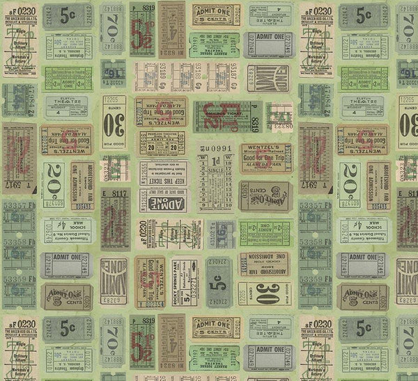 Eclectic Elements Palette Green Tickets PWTH262.GREEN