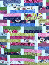 Floral Strips Finished Quilt