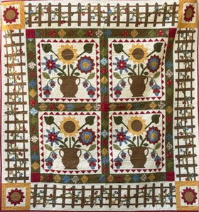 Folk Flowers Finished Quilt
