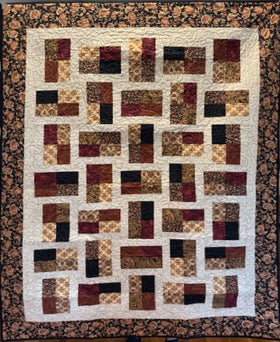Fractions Neutral Floral Finished Quilt