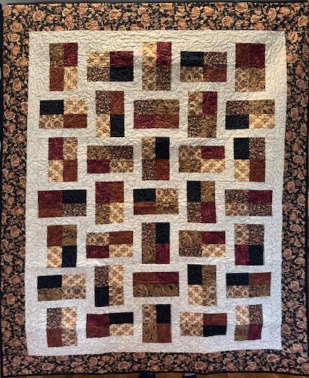 Fractions Neutral Floral Finished Quilt