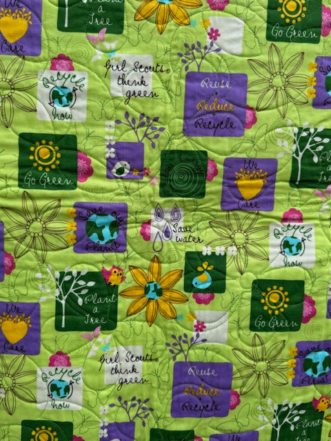 Girl Scout Themed Finished Quilt