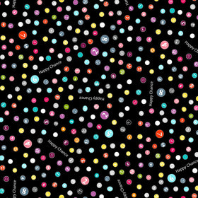 Happy Chance Black Selvedge Dots 52697-2 - 85