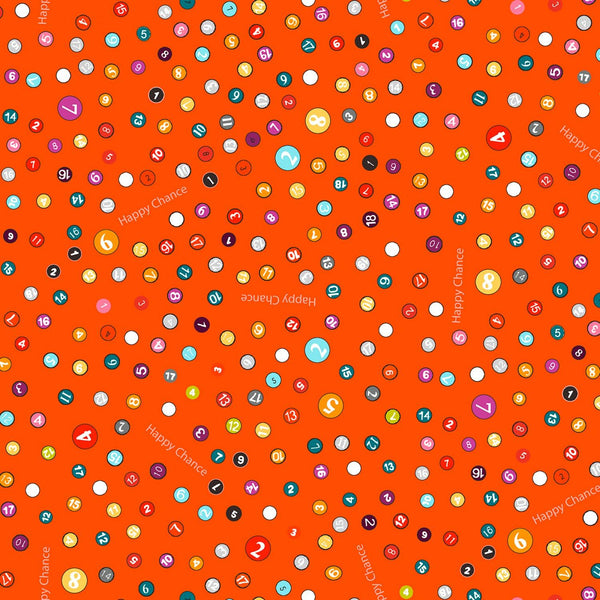 Happy Chance Orange Selvedge Dots 52697-12 - 98