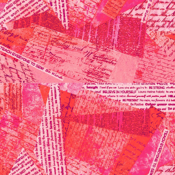 Happy Chance Red Paper Collage 52695-9