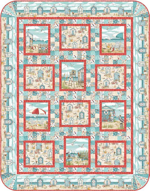 Just Beachy Twin Quilt Kit featuring Beach Therapy