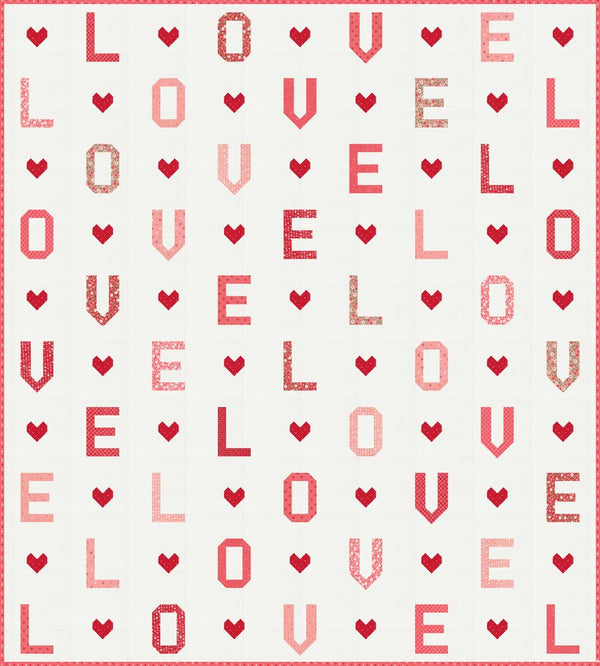 Love Blooms White L-O-V-E Quilt Kit