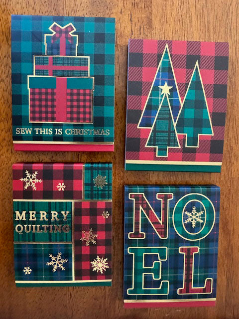 Merry Quilting Set of 4 Pocket Notepads
