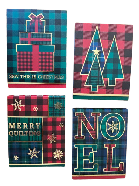 Merry Quilting Set of 4 Pocket Notepads