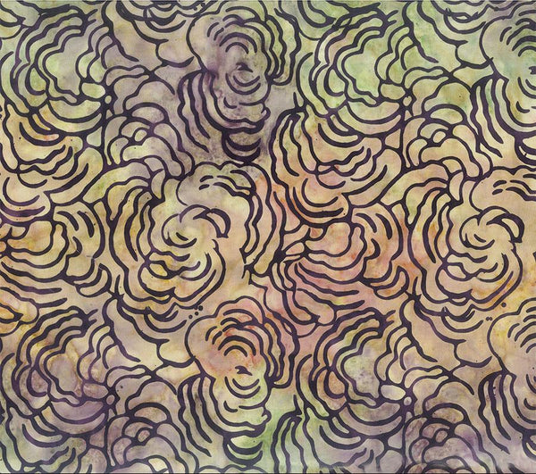 Mushroom Medley Turkey Tails Forest Floor Multi Batik 83382 70 - 89
